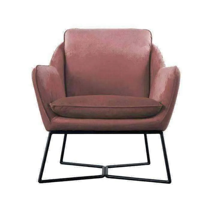 Blush Pink Velvet Tuscany Armchair - The Farthing