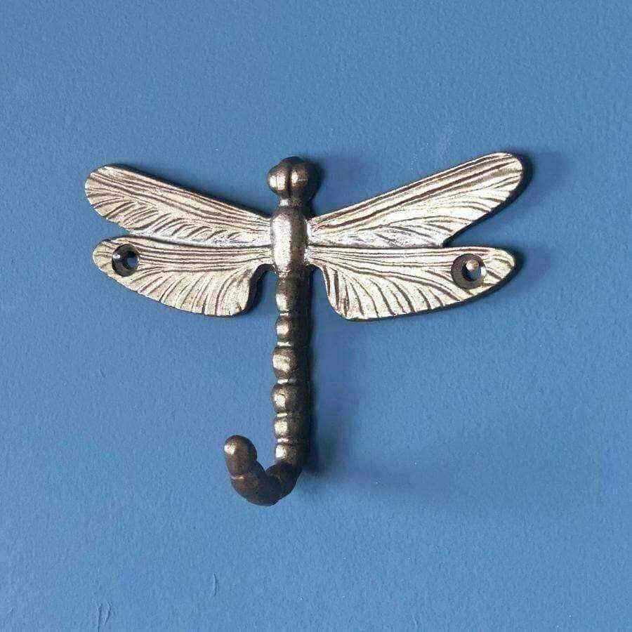 Burnished Bronze Dragonfly Door Hook - The Farthing