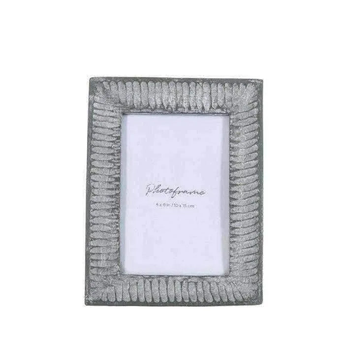 Chisel Effect Charcoal Grey Photo Frame - The Farthing