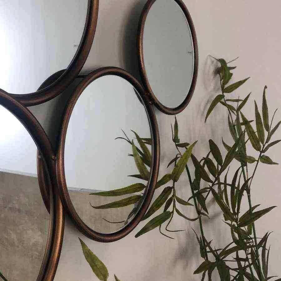 Copper Circles Decorative Mirror - The Farthing