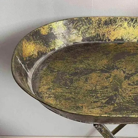 Distressed Gold Side Table - The Farthing