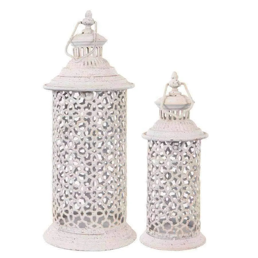 Distressed Metal Madeira Lantern - set of 2 - The Farthing