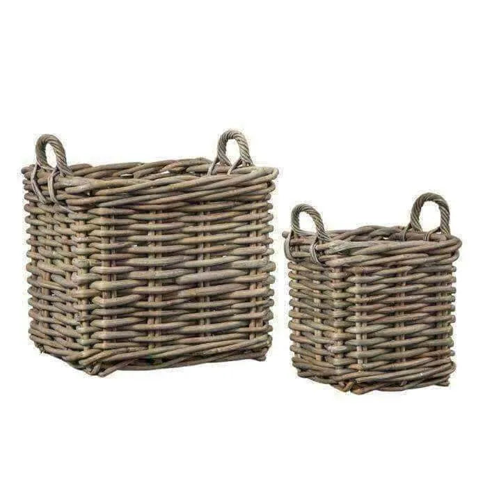 Handmade Square Rattan Basket Set - The Farthing