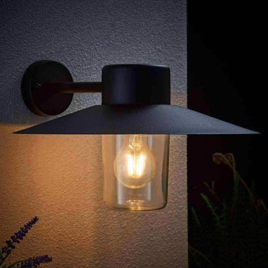 Industrial Style Black Metal Outdoor Wall Light - The Farthing