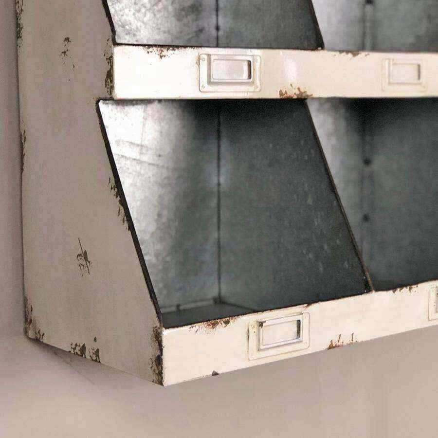 Industrial Styled Metal Cubby Hole Storage Unit - The Farthing