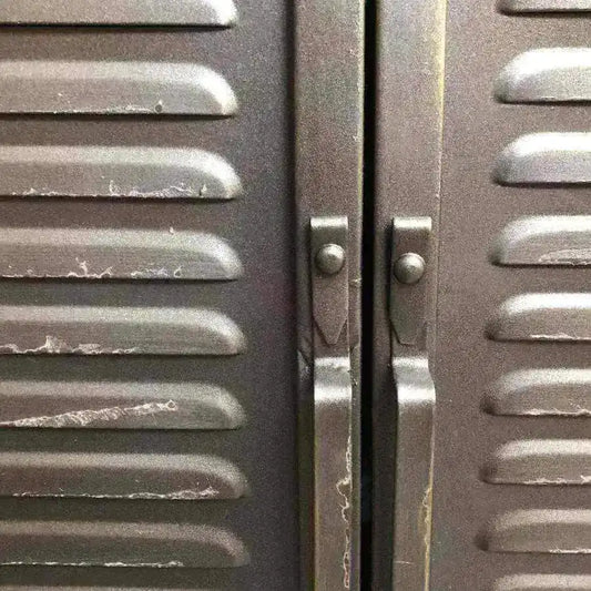 Metal Slatted Side Cabinet - The Farthing