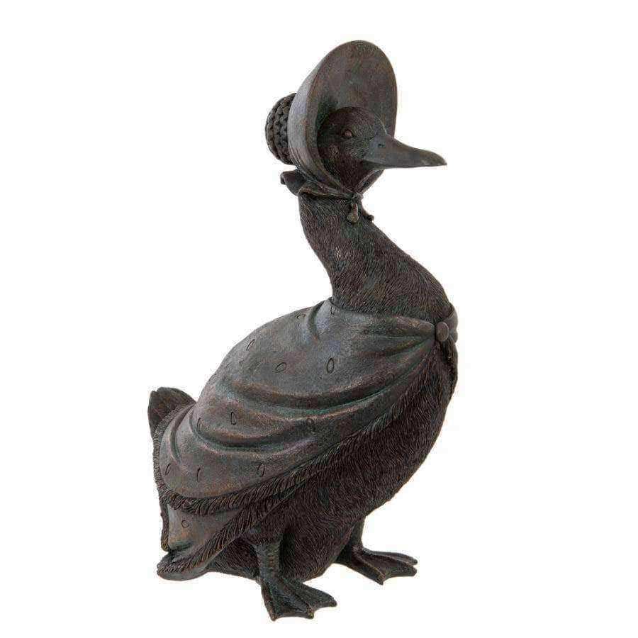 Mrs Duck Garden Ornament - Verdigris Finish - The Farthing