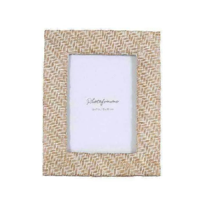 Natural Weave Effect Pattern Photo Frame - The Farthing