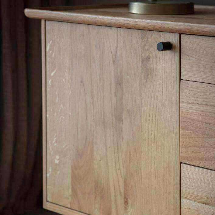 Oak Lipped Top 2 Door 3 Drawer Sideboard - The Farthing