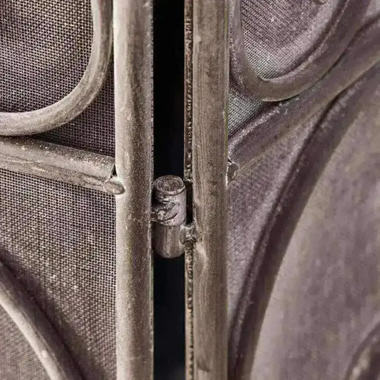 Parisian Distressed Metal Fire Screen - The Farthing