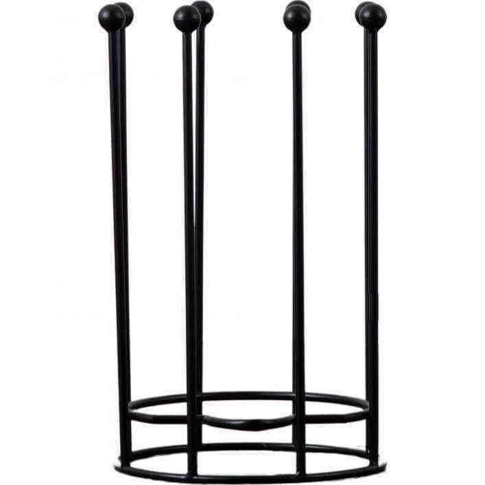 Round Black Metal Welly Boot Stand - 4 pair - The Farthing