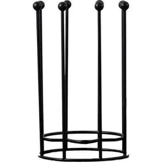 Round Black Metal Welly Boot Stand - 4 pair - The Farthing