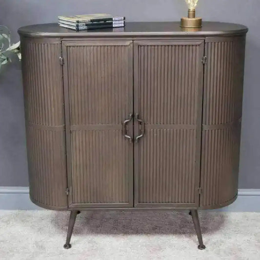 Rounded Edge Metal Storage Cabinet - The Farthing