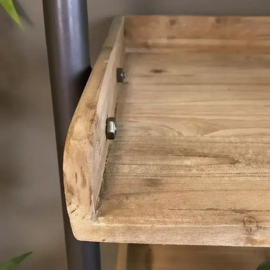 Rustic Ladder Shelf Ladder with Drawer - The Farthing