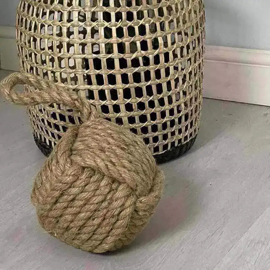 Rustic Rope Doorstop Knot Design