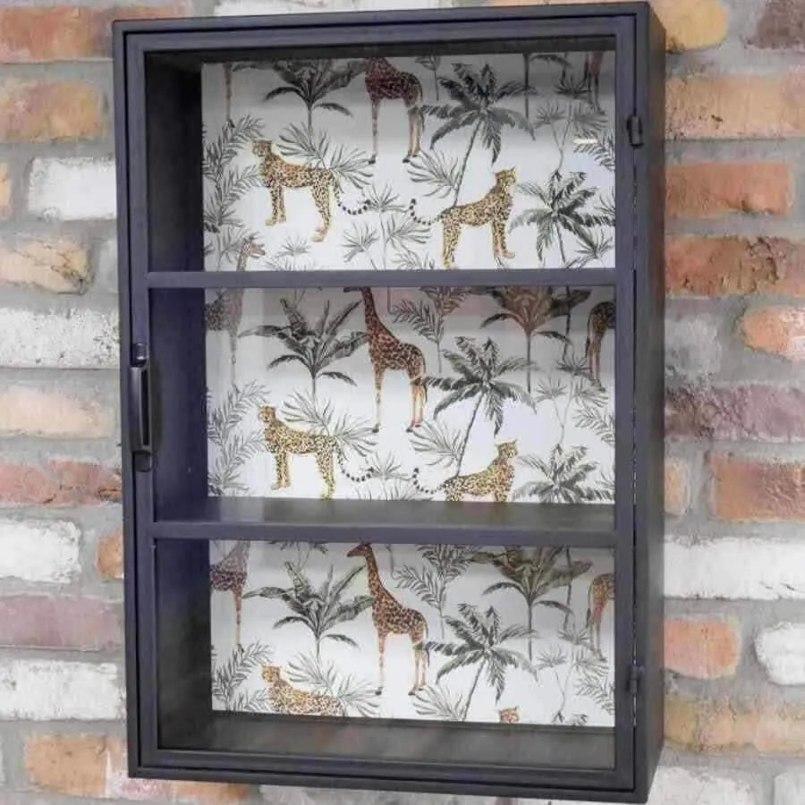 Savanna Glass Fronted Metal Wall Cabinet - The Farthing