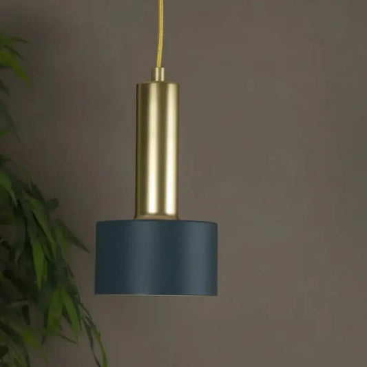Small Green and Gold Pendant Light - The Farthing