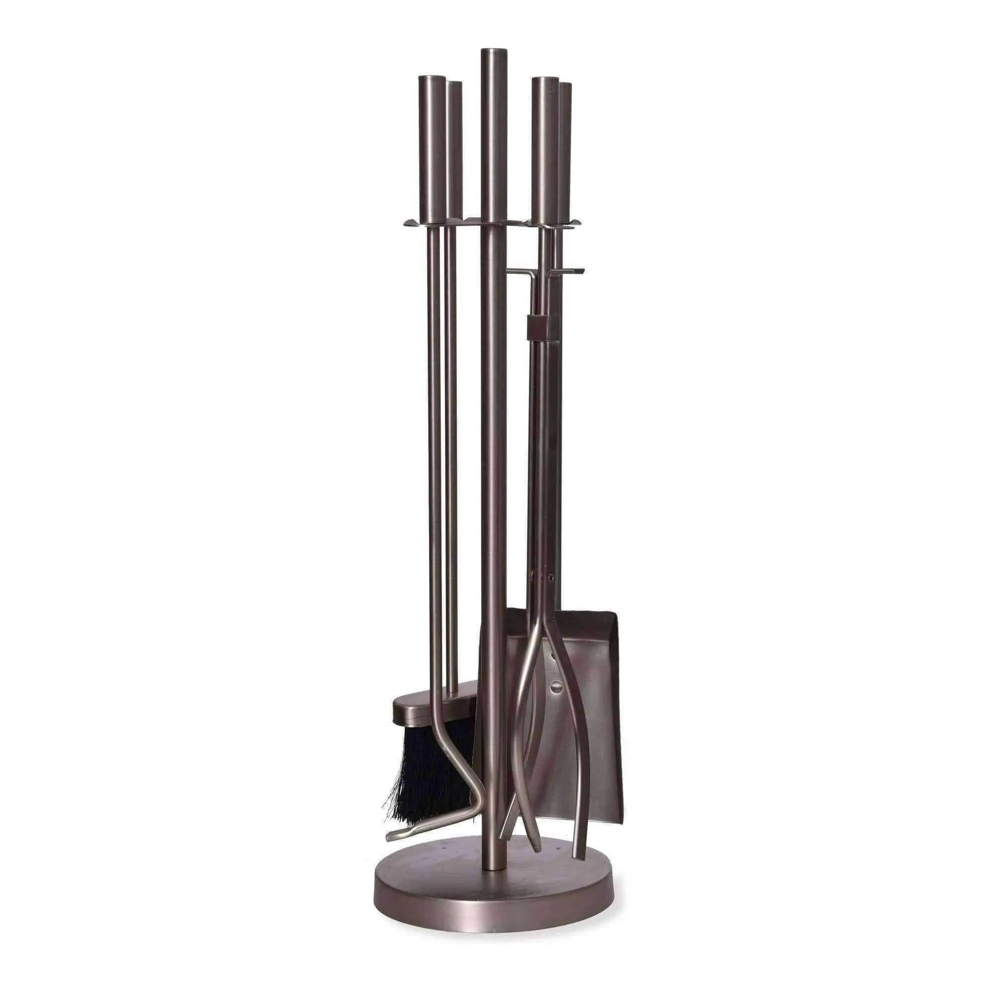 Steel Round Fireside Companion Set - Silver - The Farthing