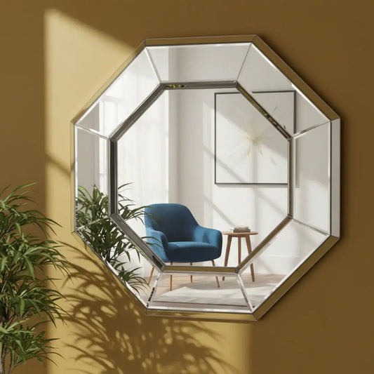 Venetian Glass Octagon Wall Mirror - The Farthing