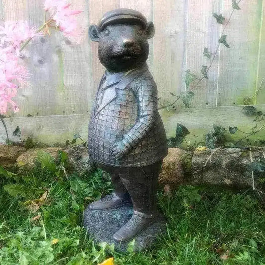 Verdigris Finish Mr Rat Garden Ornament - The Farthing