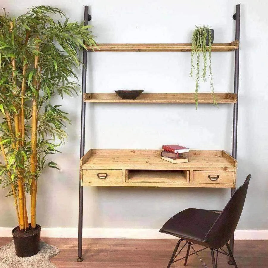 Wide Ladder Shelf Ladder with Desk - The Farthing