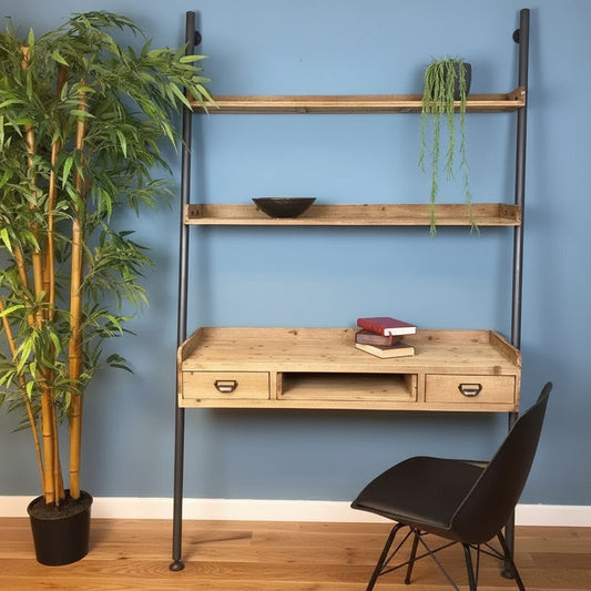 Wide Ladder Shelf Ladder with Desk - The Farthing
