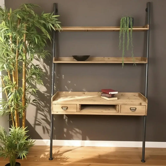 Wide Ladder Shelf Ladder with Desk - The Farthing