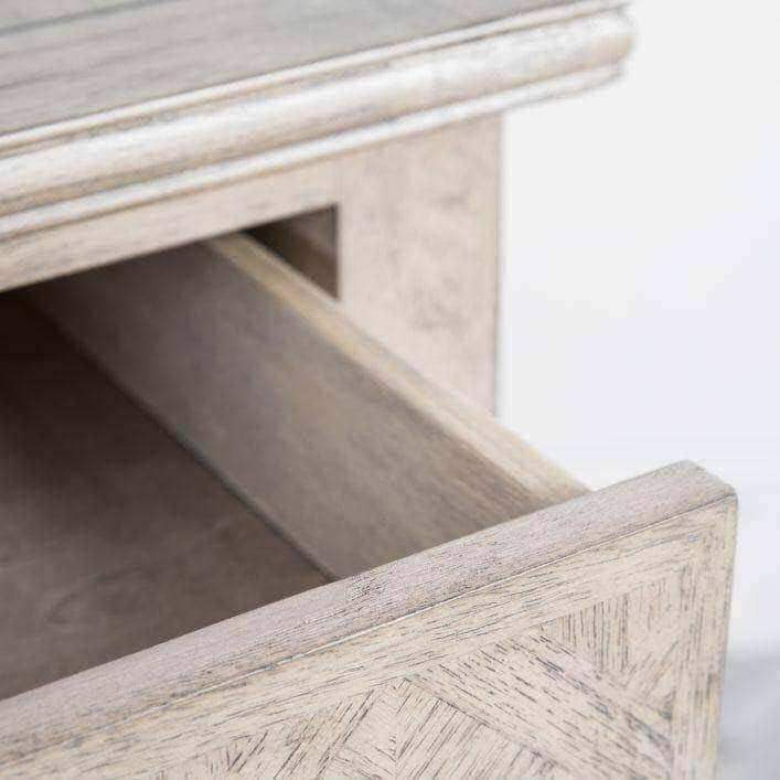 Wooden Parquet Styled Console Table - The Farthing