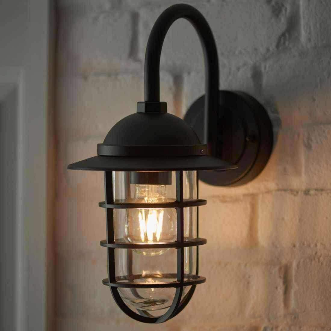 Coastal Matt Black Exterior Cage Wall Light and the uses - The Farthing