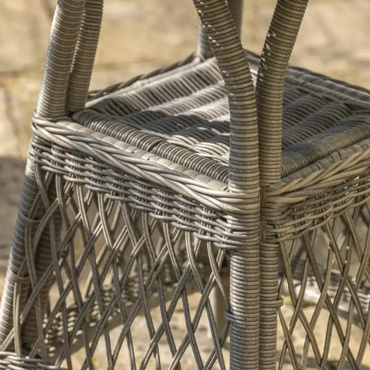 2 Seater PE Rattan Outdoor Bistro Set with Chairs & Round Table - The Farthing