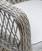 2 Seater PE Rattan Outdoor Bistro Set with Chairs & Round Table - The Farthing