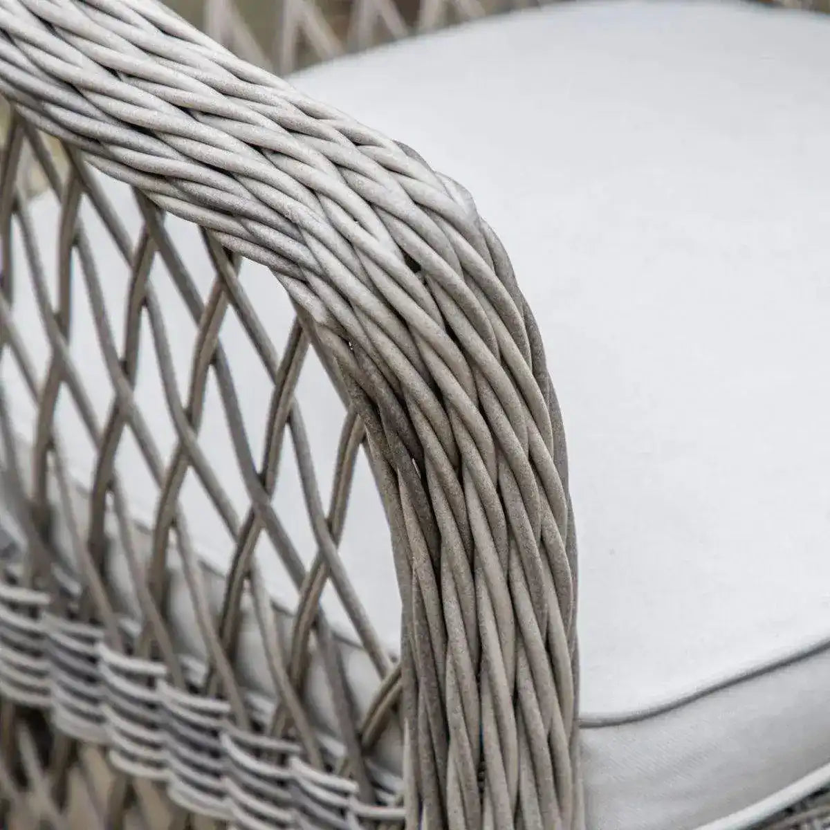 2 Seater PE Rattan Outdoor Bistro Set with Chairs & Round Table - The Farthing