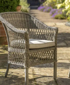 2 Seater PE Rattan Outdoor Bistro Set with Chairs & Round Table - The Farthing