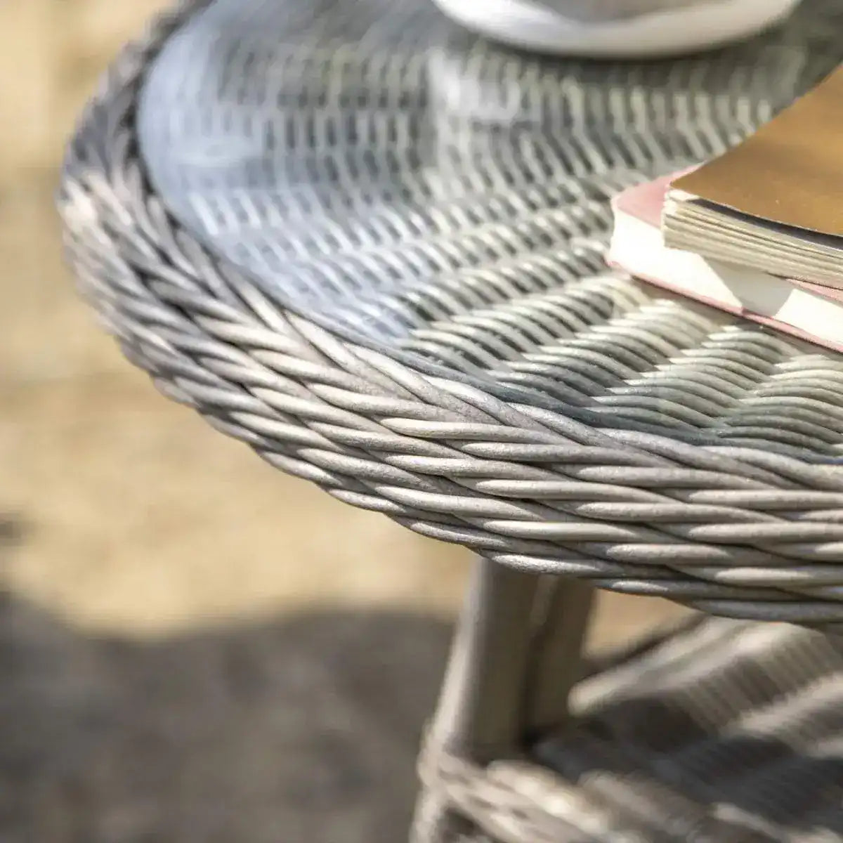 2 Seater PE Rattan Outdoor Bistro Set with Chairs & Round Table - The Farthing