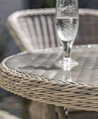 6 Seater PE Rattan Outdoor Dining Set with Chairs & Round Table - The Farthing