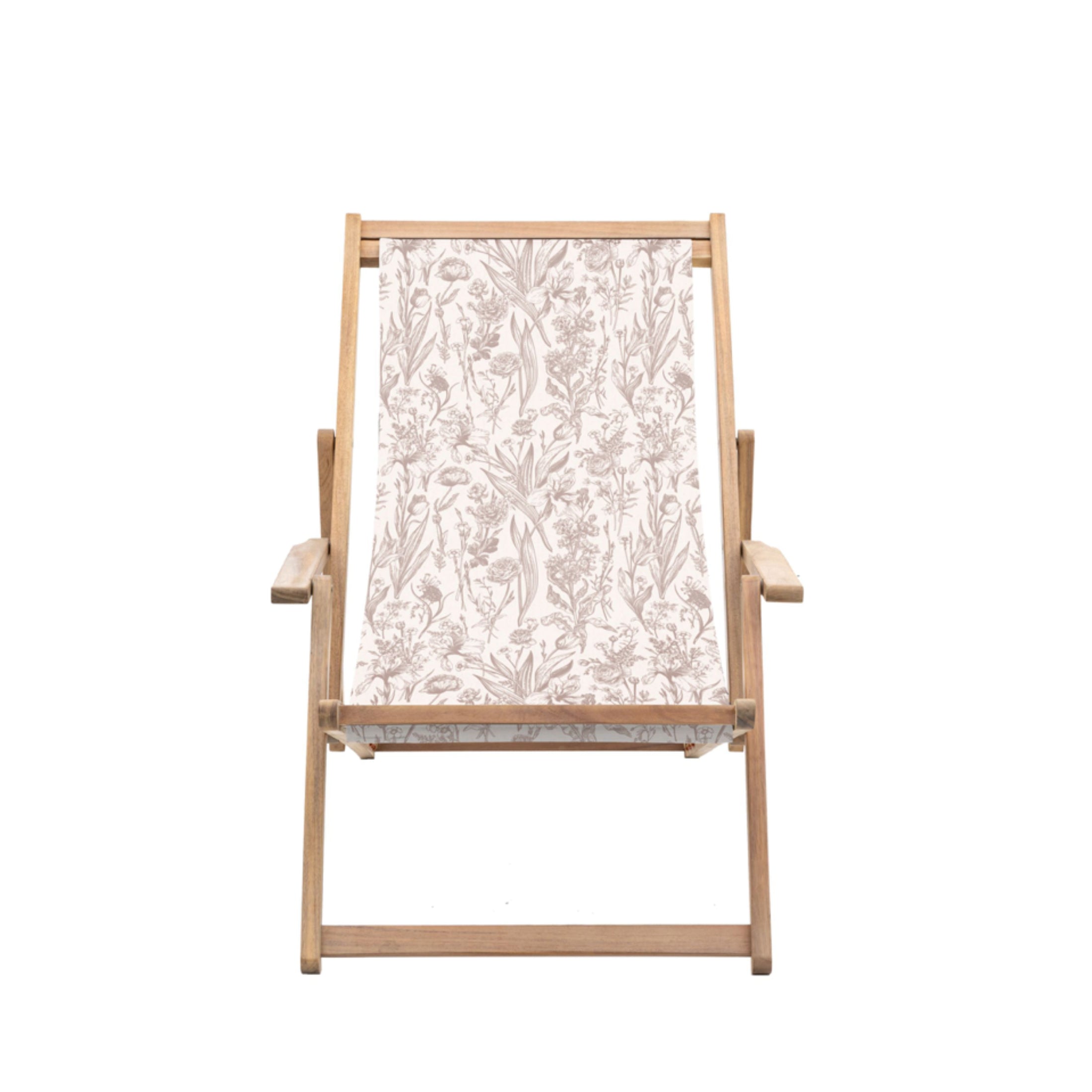 Acacia Wood Flora Clay Colour way Deck Chair