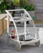 Acacia Wooden Drinks Trolley - The Farthing