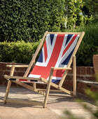 Acacia Wood Union Jack Deck Chair - The Farthing