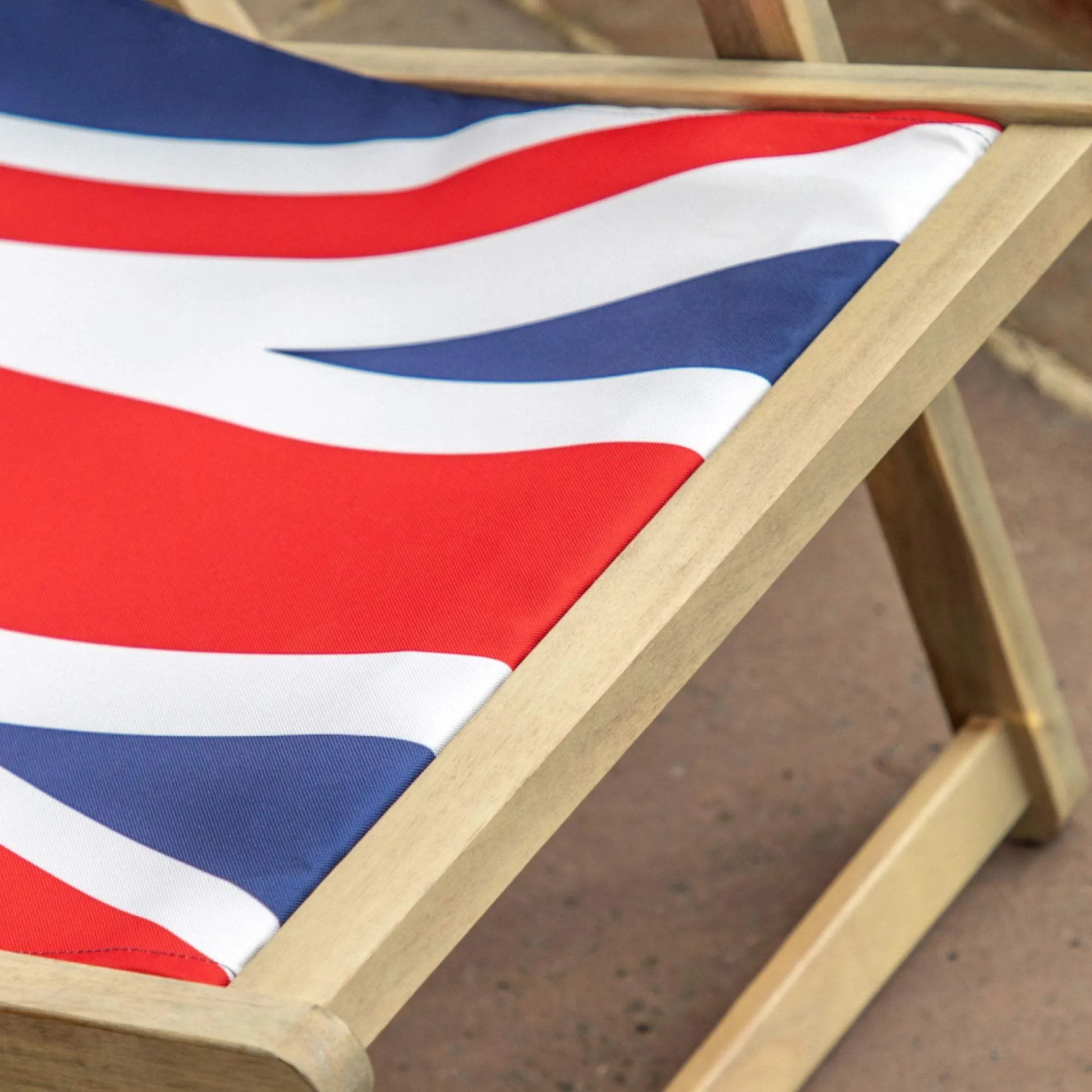 Acacia Wood Union Jack Deck Chair - The Farthing