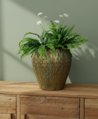 Aged Gold Metal Planter