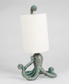 Table lamp with an octopus design on a white background