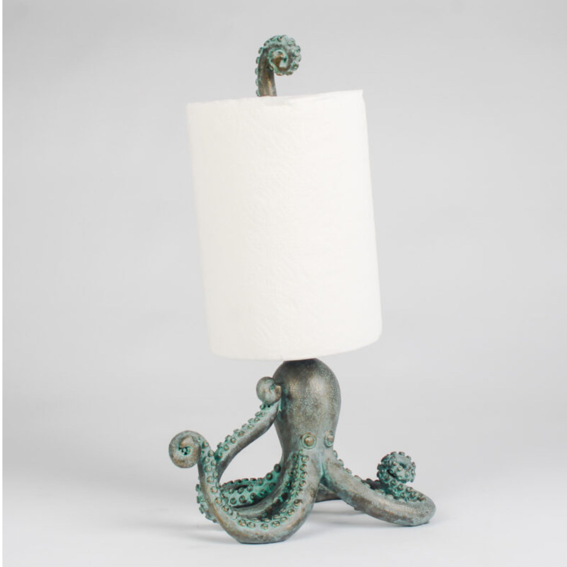 Table lamp with an octopus design on a white background