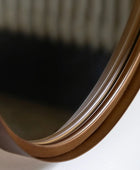 Aged Bronze Oval Metal Wall Mirror 133