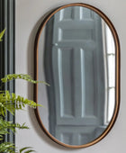 Aged Bronze Oval Metal Wall Mirror 12