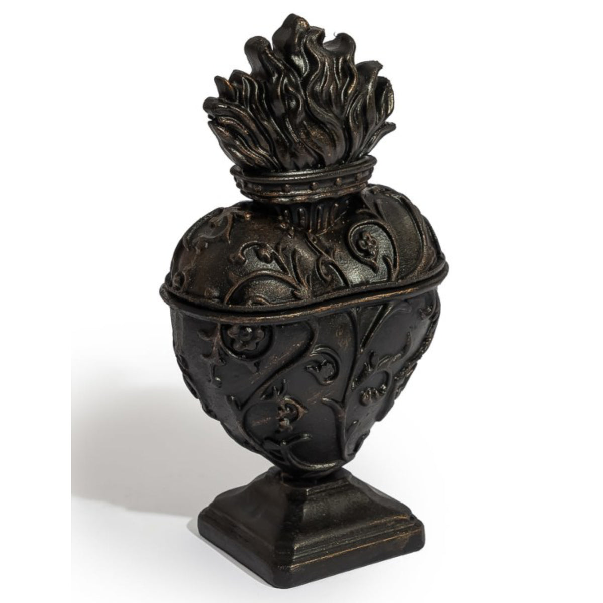 Antique Black Milagro Heart Trinket Dish 3