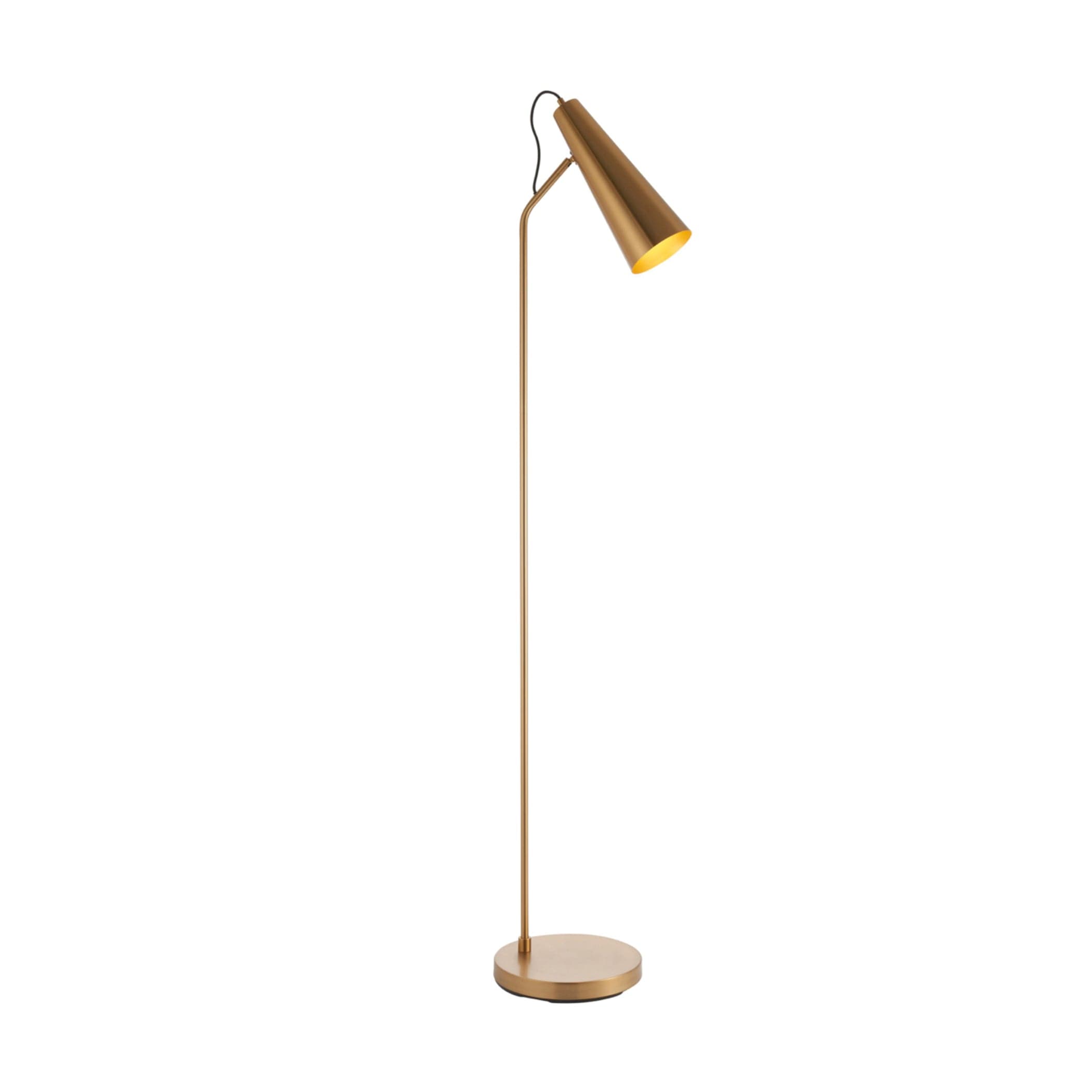 Antique Brass Cone Shade Floor Lamp 44