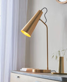 Antique Brass Funnel Desk Lamp - The Farthing