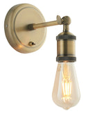 Antique Brass Industrial Style Wall Light