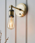 Antique Brass Industrial Style Wall Light 1