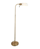 Antique Brass & Opal Glass Floor Lamp | The Farthing 5